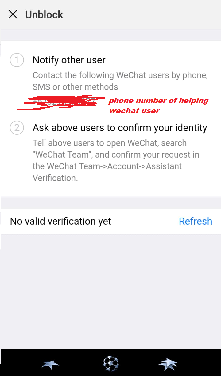 Wechat account blocked due to suspicious activity