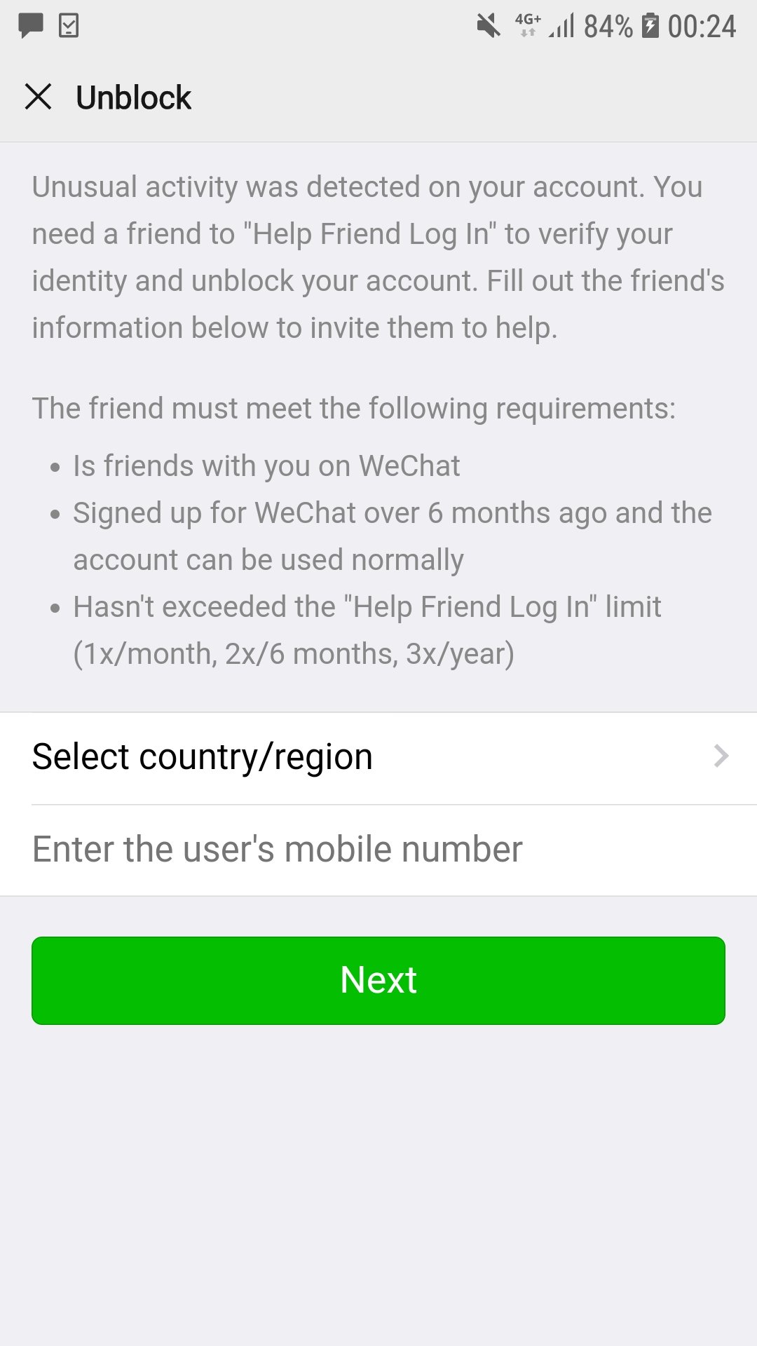 Too attempts wechat many Wechat Xiaomi